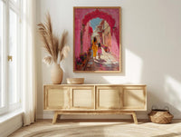 Jaipur India Art Print, Mothers Day Gift From Daughter, Pink City Wall Art, Mother Daughter Poster, Shipped Wall Art
