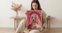 Jaipur India Art Print, Mothers Day Gift From Daughter, Pink City Wall Art, Mother Daughter Poster, Shipped Wall Art
