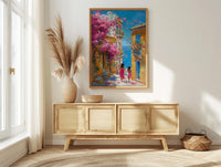 Pondicherry Art Print, India French Quarter Decor, Mothers Day Gift From Daughter, Mother Daughter Poster, Shipped Wall Art