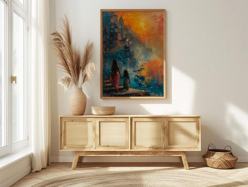 Varanasi India Art Print, Spiritual Wall Art, Mothers Day Gift From Daughter, Museum Quality Decor, Shipped Wall Art