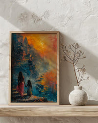 Varanasi India Art Print, Spiritual Wall Art, Mothers Day Gift From Daughter, Museum Quality Decor, Shipped Wall Art