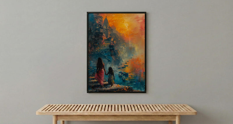 Varanasi India Art Print, Spiritual Wall Art, Mothers Day Gift From Daughter, Museum Quality Decor, Shipped Wall Art