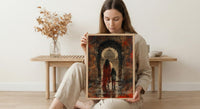 Agra India Art Print, Red Sandstone Wall Art, Mothers Day Gift From Daughter, Mother Daughter Poster, Shipped Wall Art