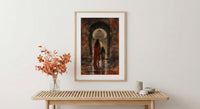 Agra India Art Print, Red Sandstone Wall Art, Mothers Day Gift From Daughter, Mother Daughter Poster, Shipped Wall Art