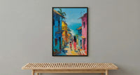 Goa India Art Print, Colorful Street Poster, Mothers Day Gift From Son, Mom And Son Wall Art, Museum Quality Decor