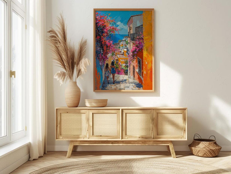 Guanajuato Mexico Art Print, Mothers Day Gift From Daughter, Colorful Street Wall Art, Mother Daughter Poster, Shipped Wall Art