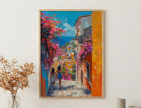Guanajuato Mexico Art Print, Mothers Day Gift From Daughter, Colorful Street Wall Art, Mother Daughter Poster, Shipped Wall Art