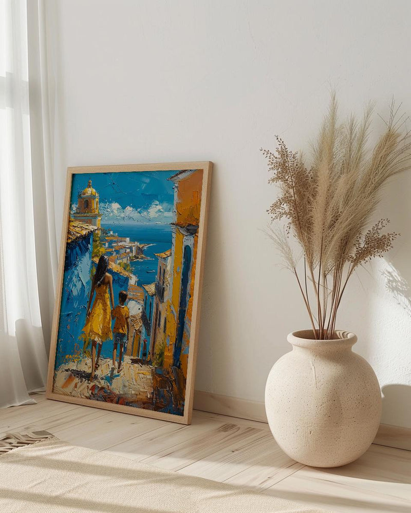 Salvador Brazil Print, Pelourinho Wall Art, Mothers Day Gift From Son, Mom And Son Poster, Museum Quality Decor