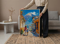 Antigua Guatemala Print, Mothers Day Gift From Son, Colonial House Wall Art, Mom And Son Poster, Museum Quality Decor