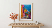 Valparaiso Chile Print, Colorful Stairs Wall Art, Mothers Day Gift From Daughter, Mother Daughter Poster, Shipped Wall Art