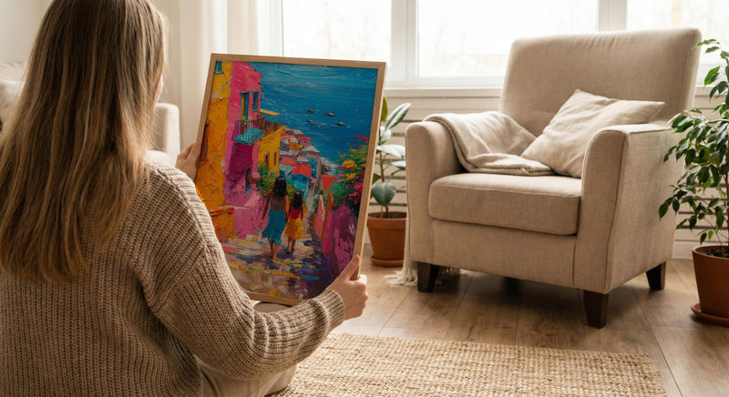 Valparaiso Chile Print, Colorful Stairs Wall Art, Mothers Day Gift From Daughter, Mother Daughter Poster, Shipped Wall Art