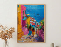 Valparaiso Chile Print, Colorful Stairs Wall Art, Mothers Day Gift From Daughter, Mother Daughter Poster, Shipped Wall Art