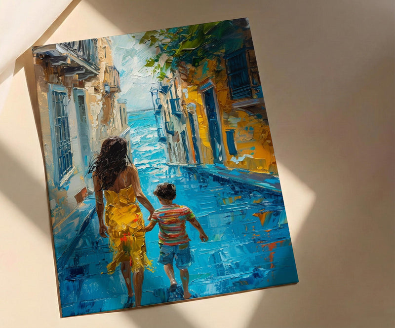 Antigua Guatemala Print, Mothers Day Gift From Son, Colonial House Wall Art, Mom And Son Poster, Museum Quality Decor