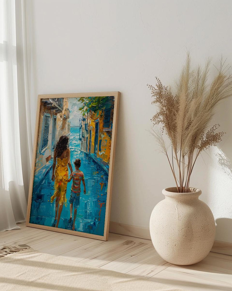 Antigua Guatemala Print, Mothers Day Gift From Son, Colonial House Wall Art, Mom And Son Poster, Museum Quality Decor