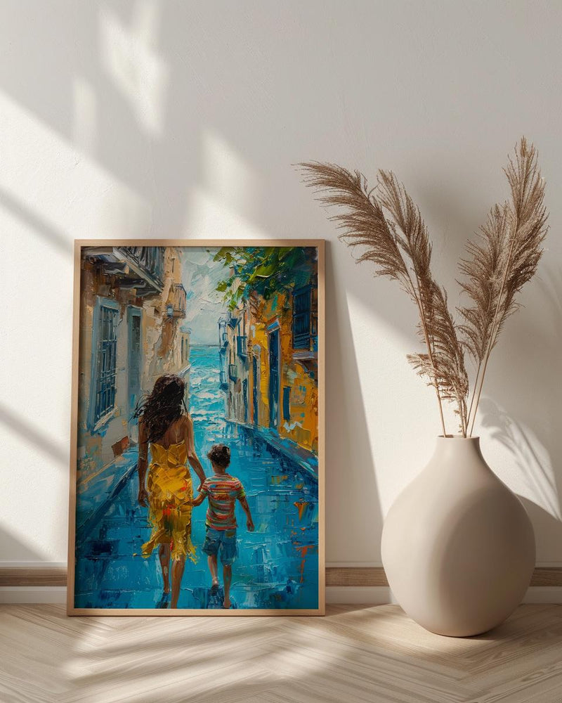 Antigua Guatemala Print, Mothers Day Gift From Son, Colonial House Wall Art, Mom And Son Poster, Museum Quality Decor