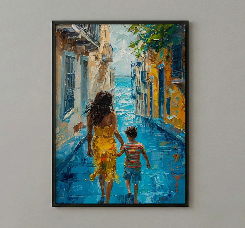 Antigua Guatemala Print, Mothers Day Gift From Son, Colonial House Wall Art, Mom And Son Poster, Museum Quality Decor