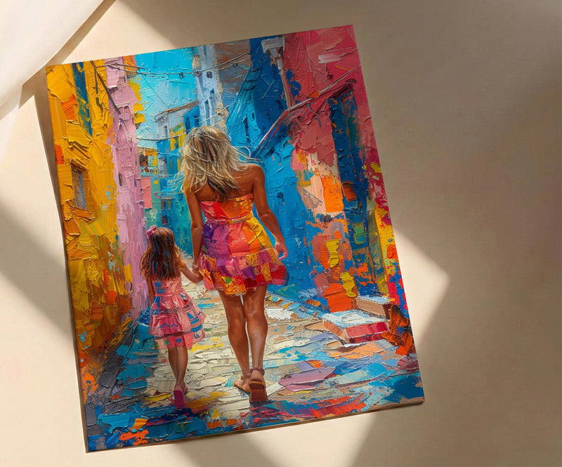 Buenos Aires Print, La Boca Wall Art, Mothers Day Gift From Daughter, Mother Daughter Poster, Shipped Wall Art