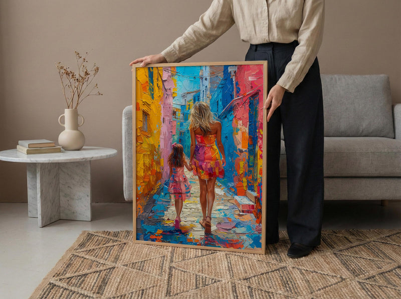 Buenos Aires Print, La Boca Wall Art, Mothers Day Gift From Daughter, Mother Daughter Poster, Shipped Wall Art