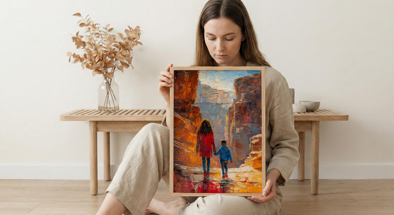 Petra Jordan Art Print, Ancient City Wall Art, Mothers Day Gift From Son, Mom And Son Poster, Museum Quality Decor