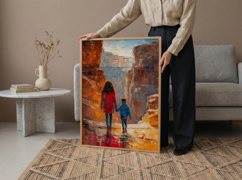 Petra Jordan Art Print, Ancient City Wall Art, Mothers Day Gift From Son, Mom And Son Poster, Museum Quality Decor