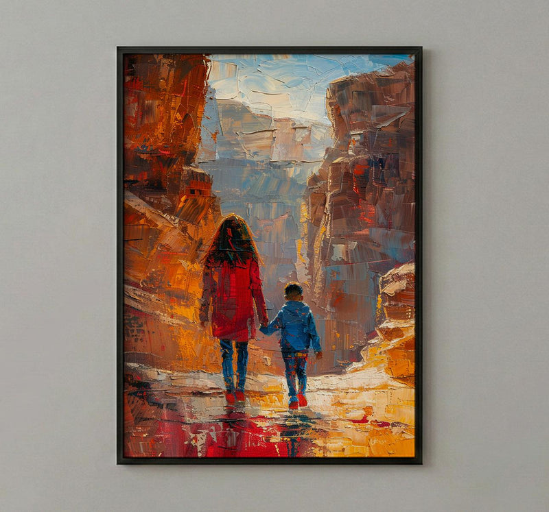 Petra Jordan Art Print, Ancient City Wall Art, Mothers Day Gift From Son, Mom And Son Poster, Museum Quality Decor