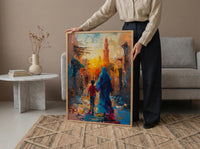 Dubai Al Fahidi Print, UAE Historic Wall Art, Mothers Day Gift From Son, Mom And Son Poster, Museum Quality Decor