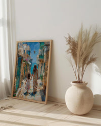 Jeddah Al Balad Print, Saudi Arabia Wall Art, Mothers Day Gift From Daughter, Mother Daughter Poster, Shipped Wall Art