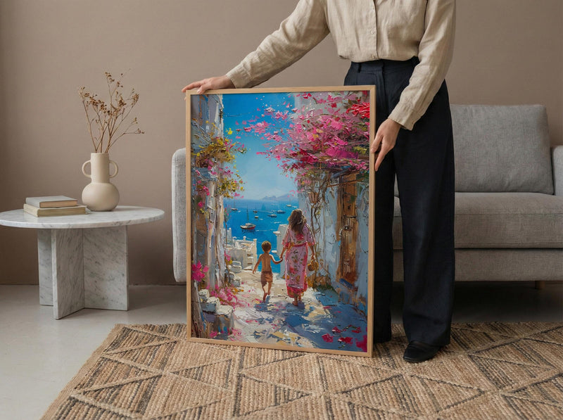 Muscat Oman Art Print, Muttrah Corniche Decor, Mothers Day Gift From Son, Mom And Son Poster, Museum Quality Decor