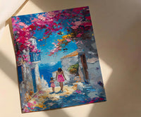 Alacati Turkey Print, Aegean Coastal Wall Art, Mothers Day Gift From Daughter, Mother Daughter Poster, Museum Quality Decor
