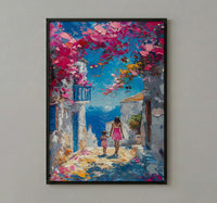 Alacati Turkey Print, Aegean Coastal Wall Art, Mothers Day Gift From Daughter, Mother Daughter Poster, Museum Quality Decor