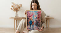 New York West Village Print, Mothers Day Gift From Daughter, NYC Brownstone Wall Art, Mother Daughter Poster, Shipped Wall Art