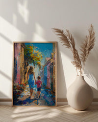 Charleston Rainbow Row Print, Mothers Day Gift From Son, Southern Wall Art, Mom And Son Poster, Museum Quality Decor
