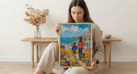 San Francisco Painted Ladies Print, Mothers Day Gift From Son, Mom And Son Poster, Museum Quality Decor, Shipped Wall Art