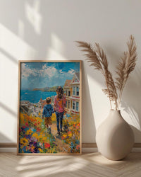 San Francisco Painted Ladies Print, Mothers Day Gift From Son, Mom And Son Poster, Museum Quality Decor, Shipped Wall Art