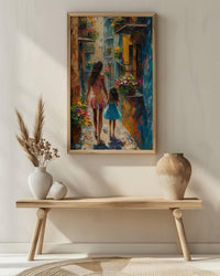 New Orleans French Quarter Print, Mothers Day Gift From Daughter, Mother Daughter Poster, Museum Quality Decor, Shipped Wall Art