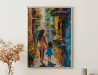 New Orleans French Quarter Print, Mothers Day Gift From Daughter, Mother Daughter Poster, Museum Quality Decor, Shipped Wall Art