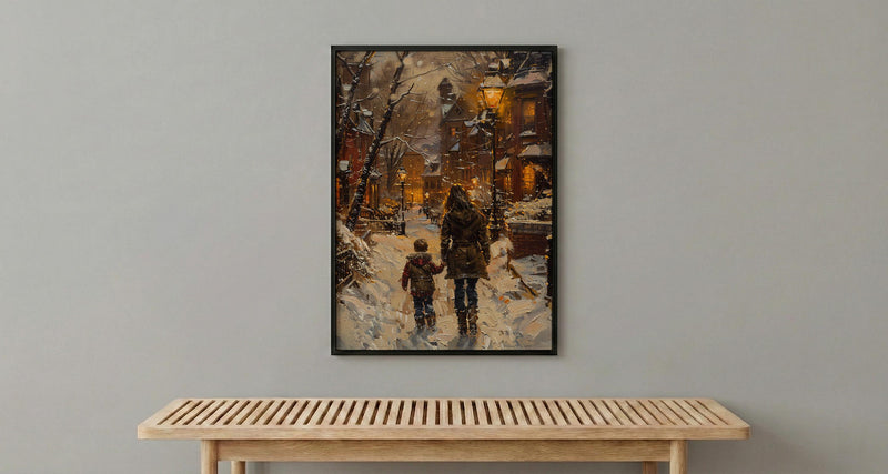 Boston Beacon Hill Print, Acorn Street Wall Art, Mothers Day Gift From Son, Mom And Son Poster, Museum Quality Decor