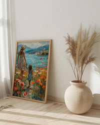 Victoria BC Art Print, Canadian Spring Wall Art, Mothers Day Gift From Daughter, Mother Daughter Poster, Shipped Wall Art