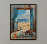 Textured Morocco Desert Window Wall Art - Sahara Art Print