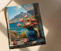 Textured Cape Town Window Wall Art - Table Mountain Print