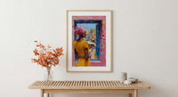 Impasto Ghana Market Window - Colorful Art Print