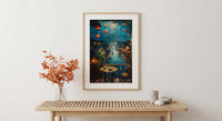 Vietnam Poster, Hoi An Lantern Art Print, Rainy Street Wall Art, Open Window Painting, Pho Noodle Decor