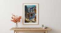 Petra Art Print, Jordan Treasury Poster, Ancient City Wall Art, Dramatic Light Painting, Middle Eastern Boho Decor