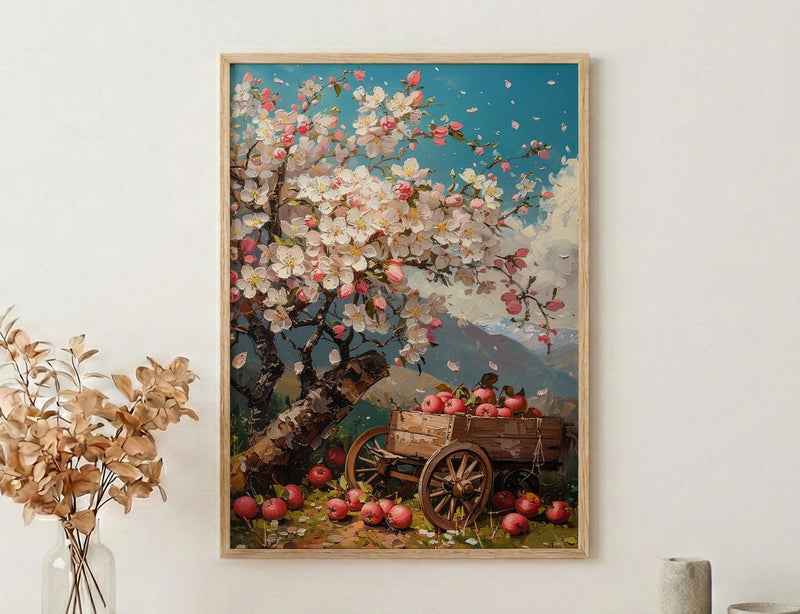 Kazakhstan Apple Blossom Art Print, Spring Nature Decor - Housewarming Gift