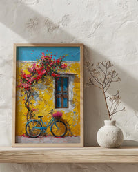 Macau Pastel Village Wall Art, Colorful Spring Street Decor - Textured Impasto Oil Painting