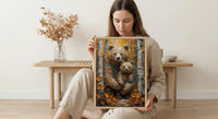Bear and Cub Poster, Cozy Woodland Mom Decor - Mother's Day Gift