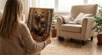Bear and Cub Poster, Cozy Woodland Mom Decor - Mother's Day Gift