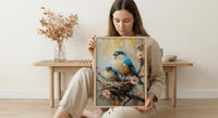 Mother Bird Wall Decor, Nesting Spring Print - Gift for Mom