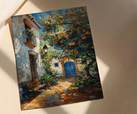 Seville Courtyard Spring Poster, Orange Tree Wall Decor - Entryway Decor