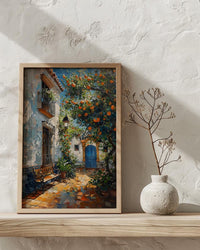 Seville Courtyard Spring Poster, Orange Tree Wall Decor - Entryway Decor